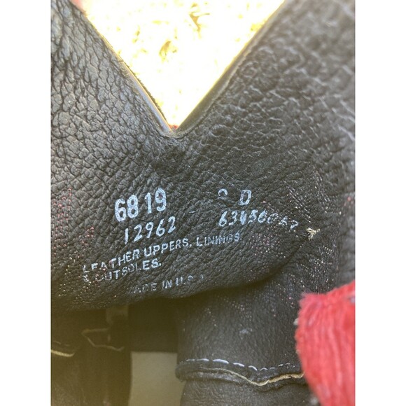 Original Abilene Boots Western Cowboy Red Black Leather (READ F/ SIZE) VTG 90s - Picture 7 of 12